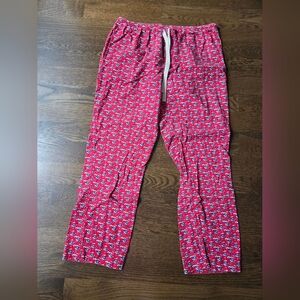 Vineyard Vines Red Whale Winters Pattern Pants Sz.L Men's